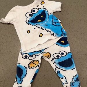 Sesame Street Blue and White Baby Shirt
